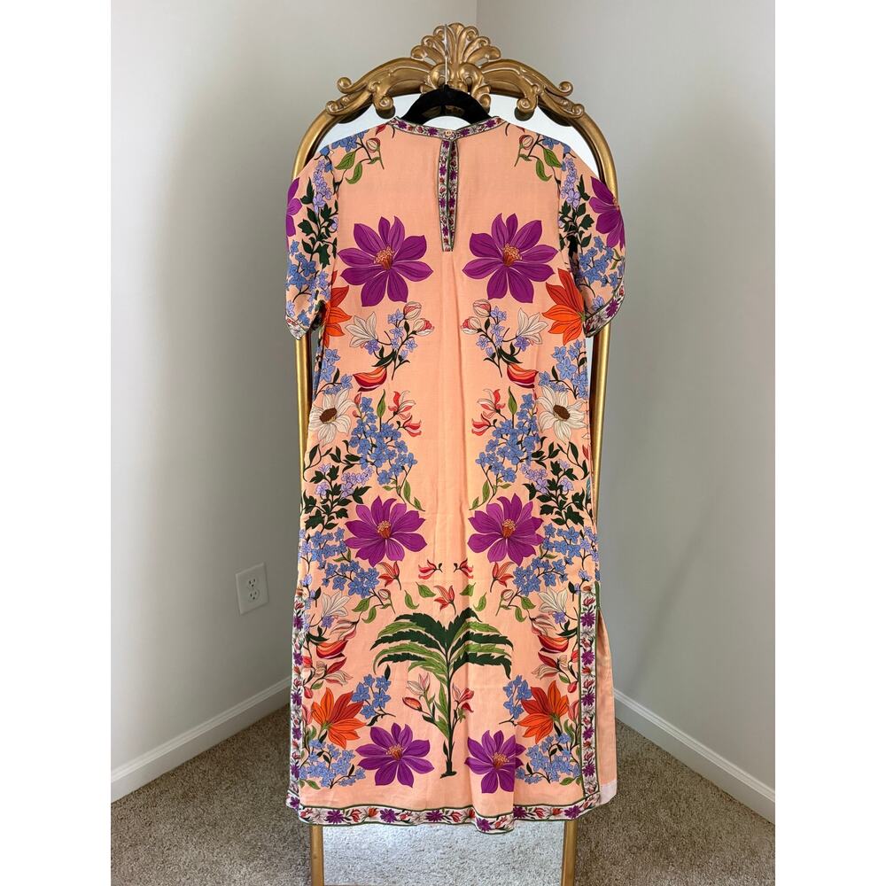 RARE Elizabeth James The Label Tess Midi Peach Floral Dress - Picture 6 of 10